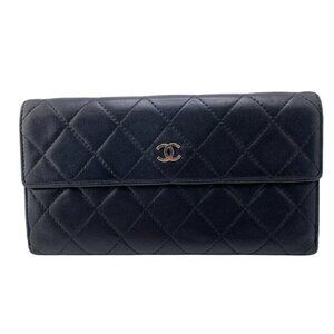 CHANEL Black Logo Wallet